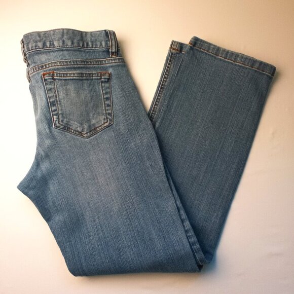 Lands' End Denim Jeans Size 6P Low Rise Straight Leg Medium Wash - Picture 1 of 9